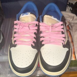 Nike Sneakers with Pink and Blue Accents
